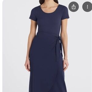 Nine‎ Britton Amber Knit Midi Wrap Dress Navy Medium Stitch Fix New With Tags
